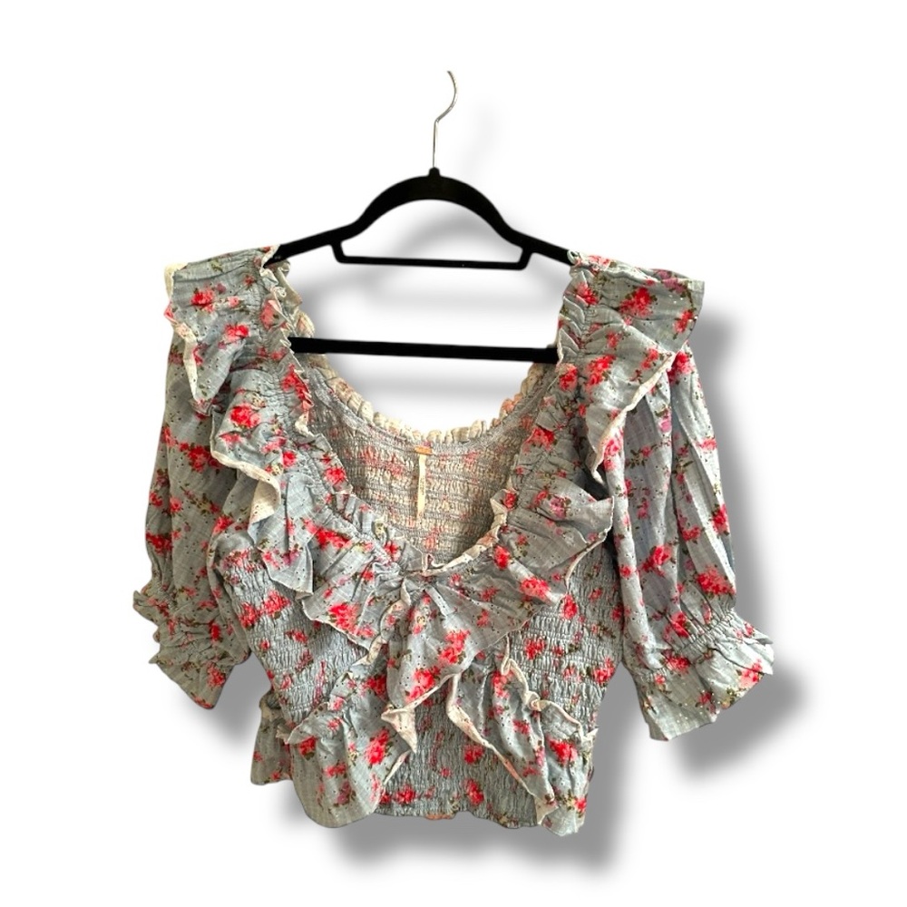 Free People Favorite Girl Top Candy Blouse XL - Picture 1 of 5